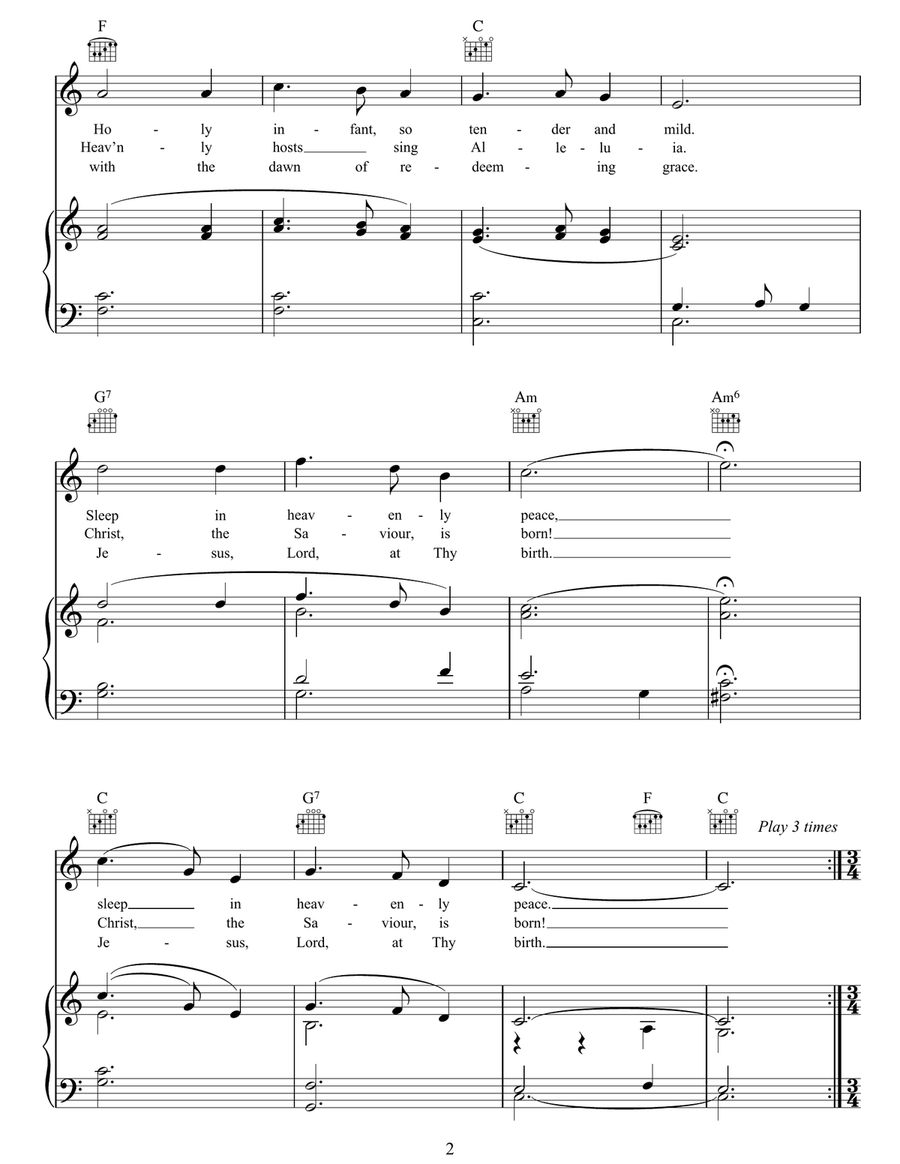The Sheet Music Direct Christmas Carol Collection 2 (12 songs) Guitar scores gallery preview page 2