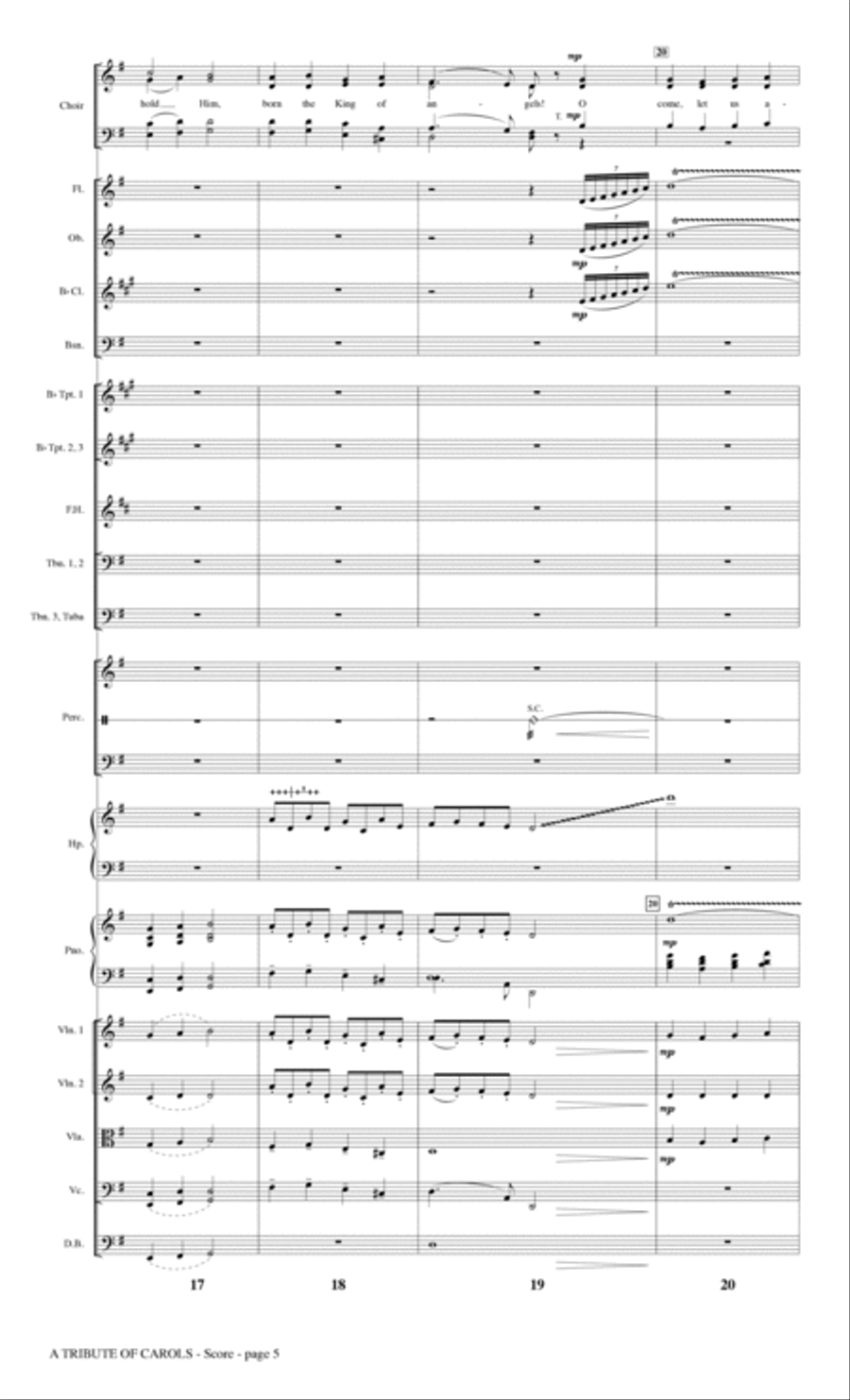 A Tribute of Carols - Full Score Choir scores gallery preview page 5