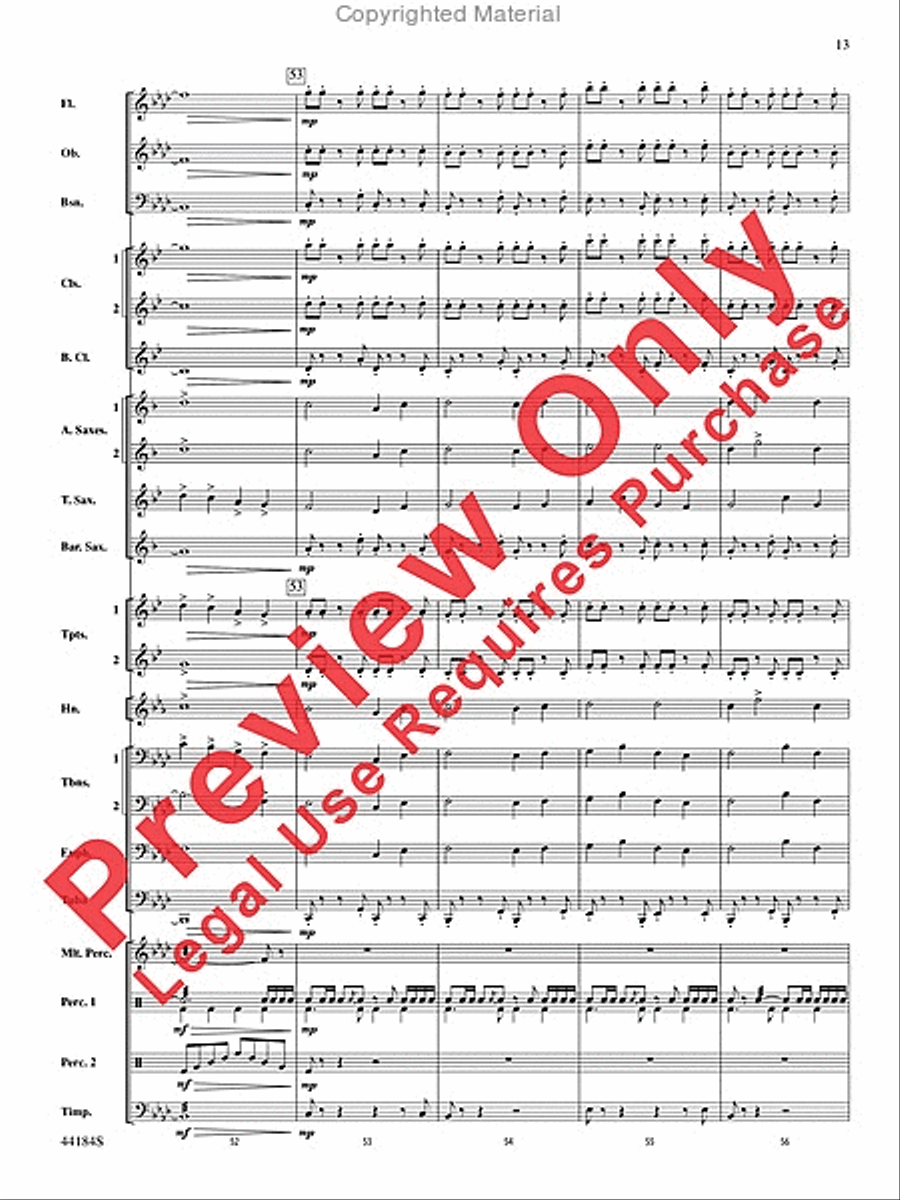 Hsien Concert Band scores gallery preview page 13