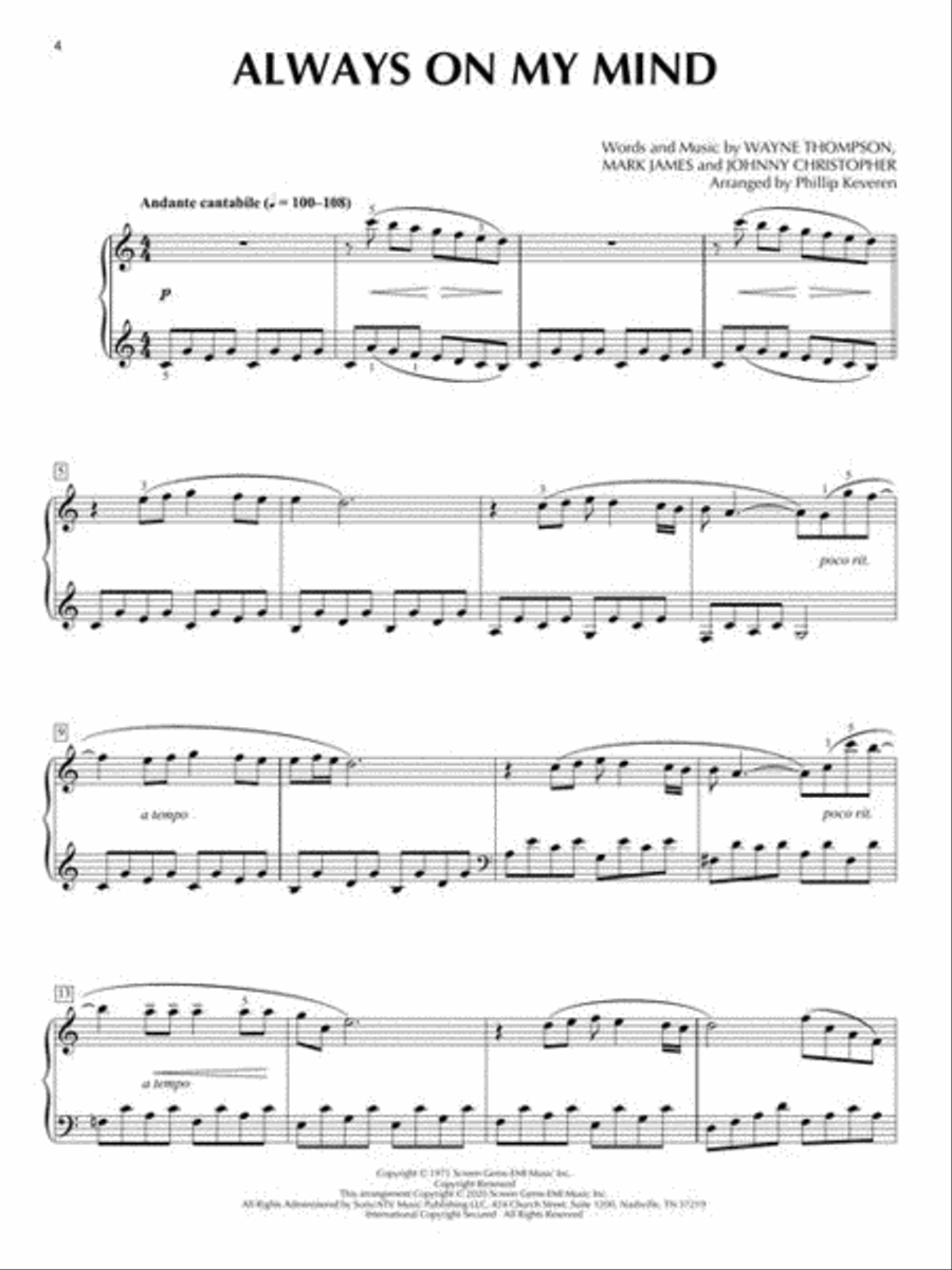 Country Songs with a Classical Flair Piano Solo scores gallery preview page 5
