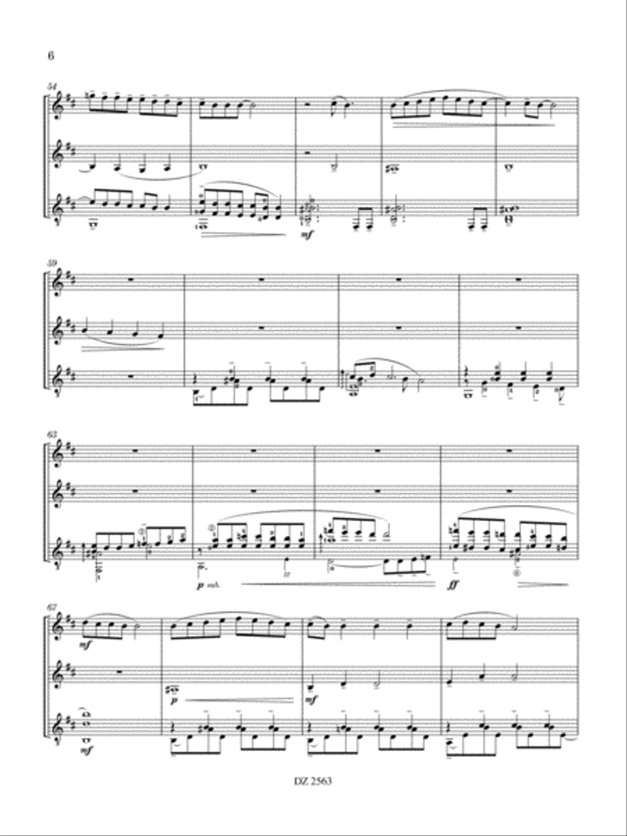 Trio No. 5465798 Flute scores gallery preview page 6