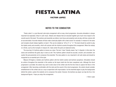 Fiesta Latina: Score
