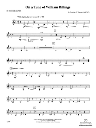 On a Tune of William Billings: B-flat Bass Clarinet