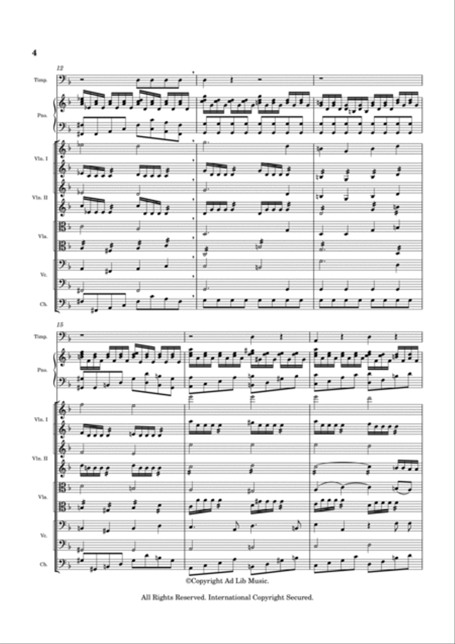 Dies Irae from Requiem in D minor by Mozart (String Orchestra Version) String Orchestra scores gallery preview page 4