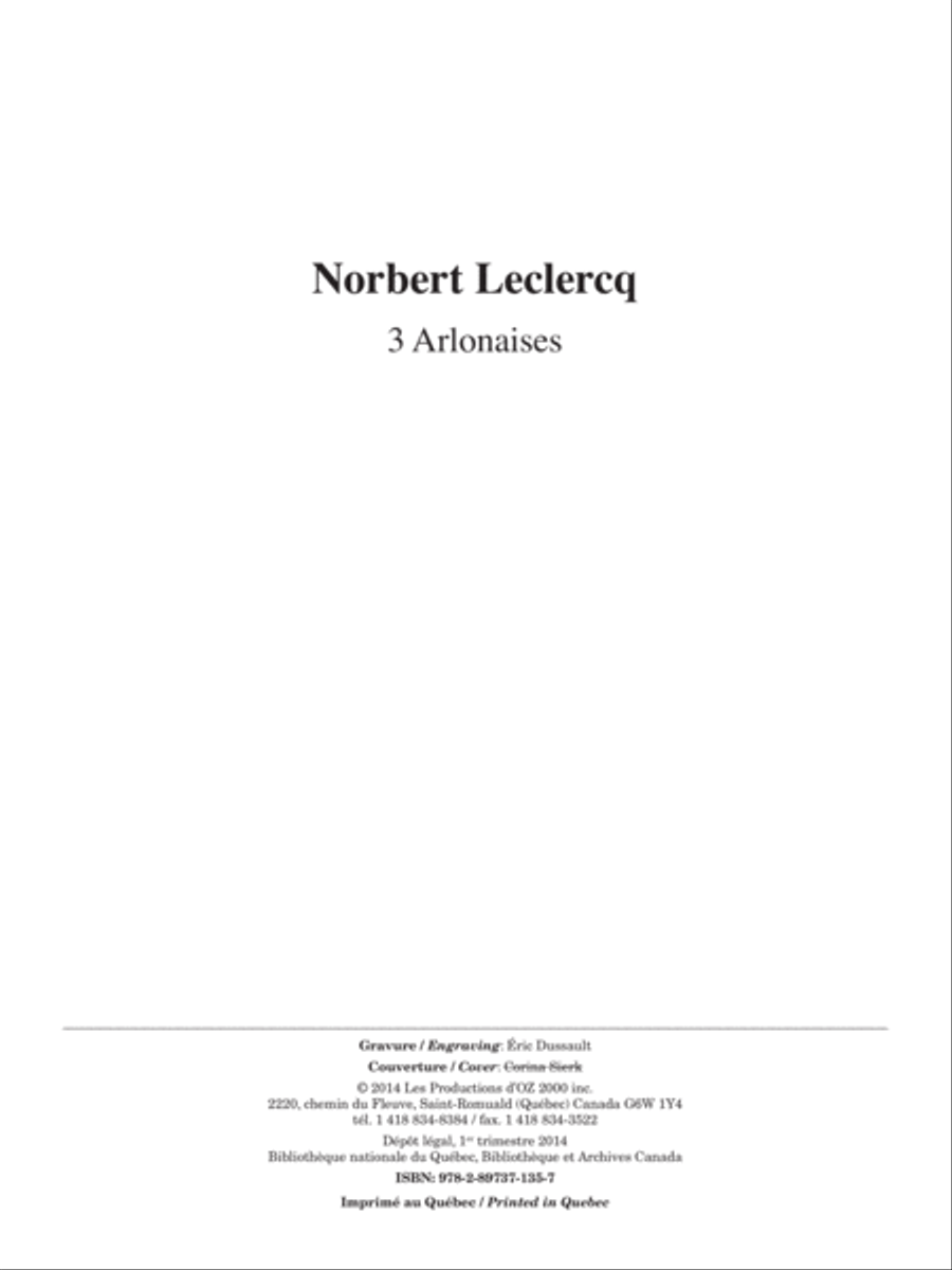 3 Arlonaises Guitar Ensemble scores gallery preview page 1