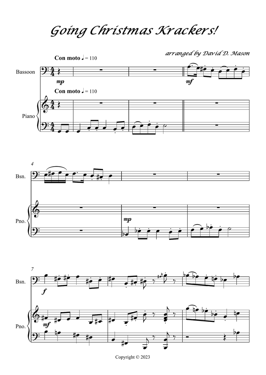 Going Christmas Krackers! Bassoon scores gallery preview page 2