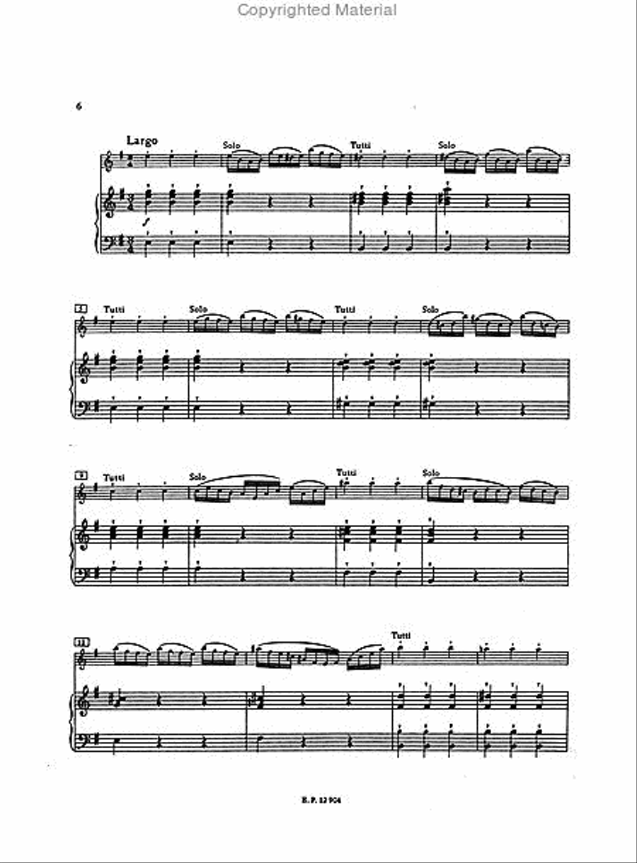 Violin Concerto in G Op. 3 No. 3 (RV 310) (Ed. for Violin and Piano) [incl. CD] Small Ensemble scores gallery preview page 3
