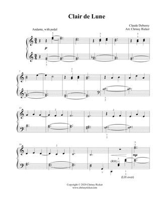 Clair de Lune - easy piano/early intermediate