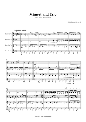 Minuet by Boccherini for French Horn Quartet