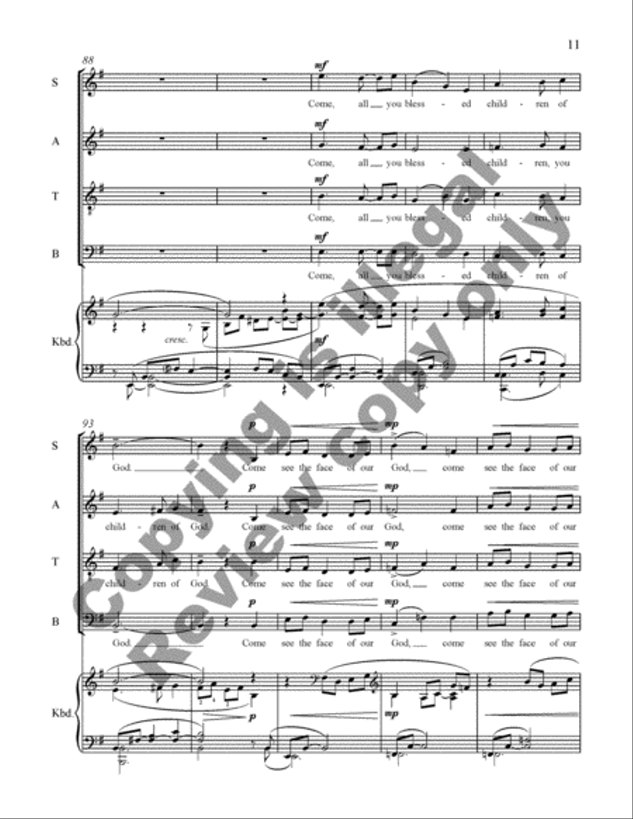 Come, all you blessed children Divisi scores gallery preview page 24