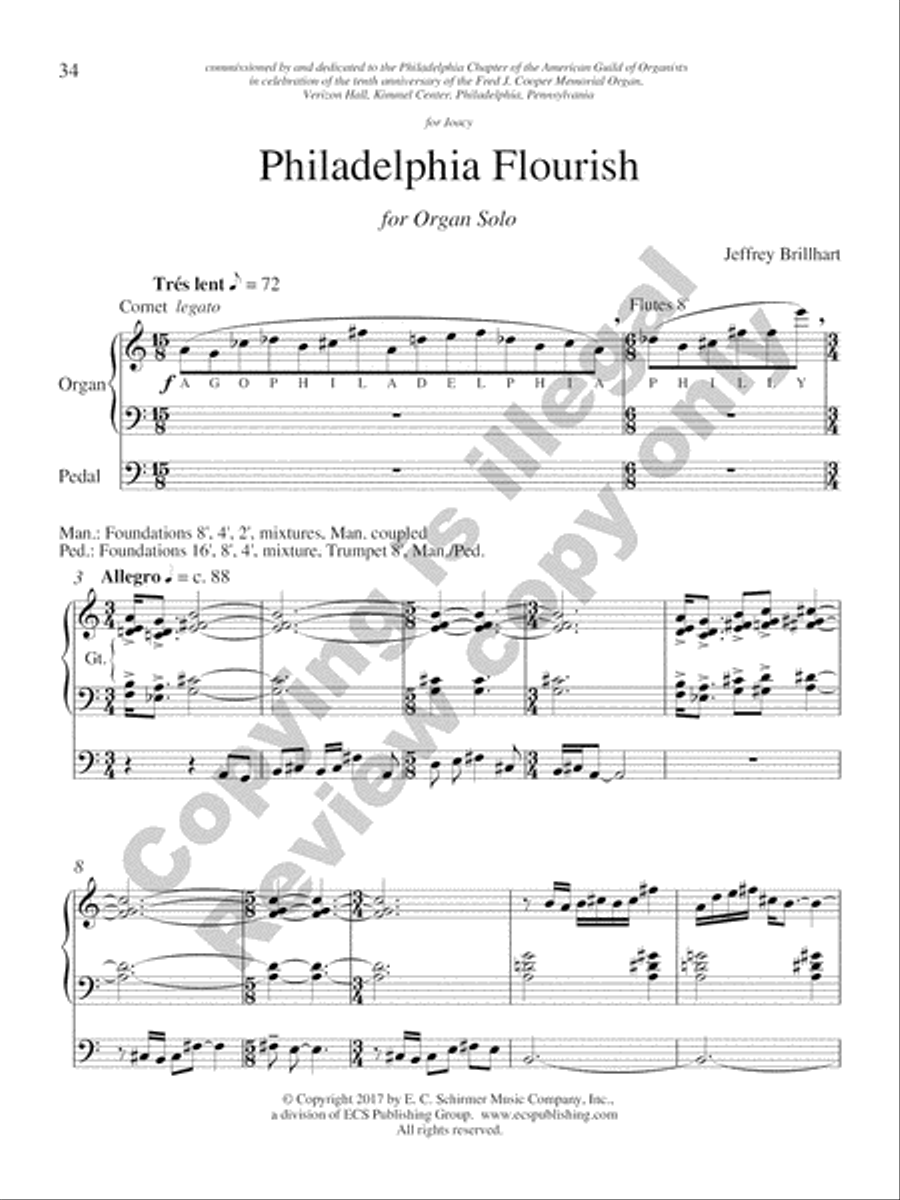 Fred J. Cooper Organ Book: Five Compositions for Organ Solo Organ Solo scores gallery preview page 13
