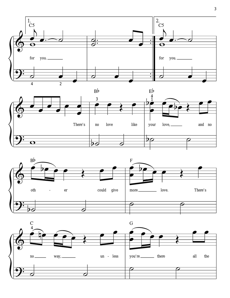 (Everything I Do) I Do It For You Easy Piano scores gallery preview page 3