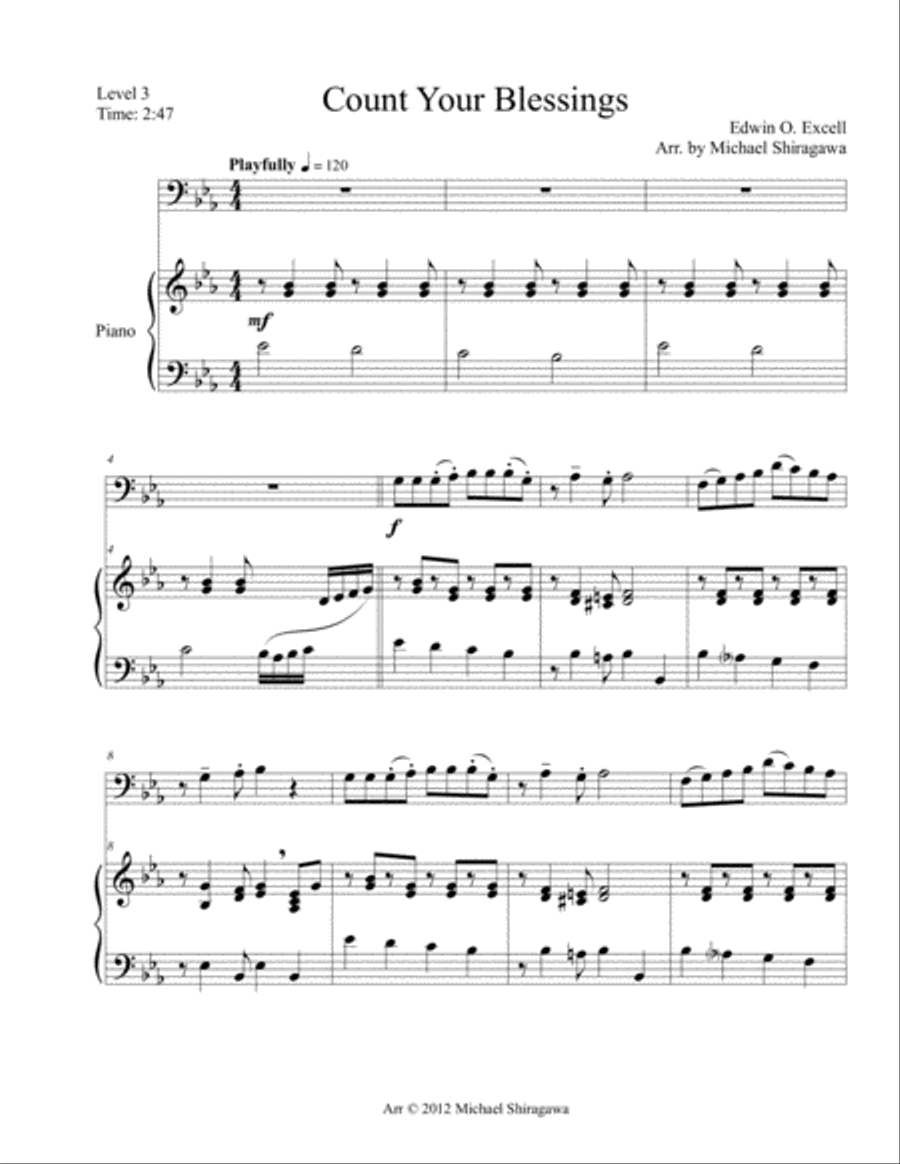 Count Your Blessings - Cello Piano scores gallery preview page 2