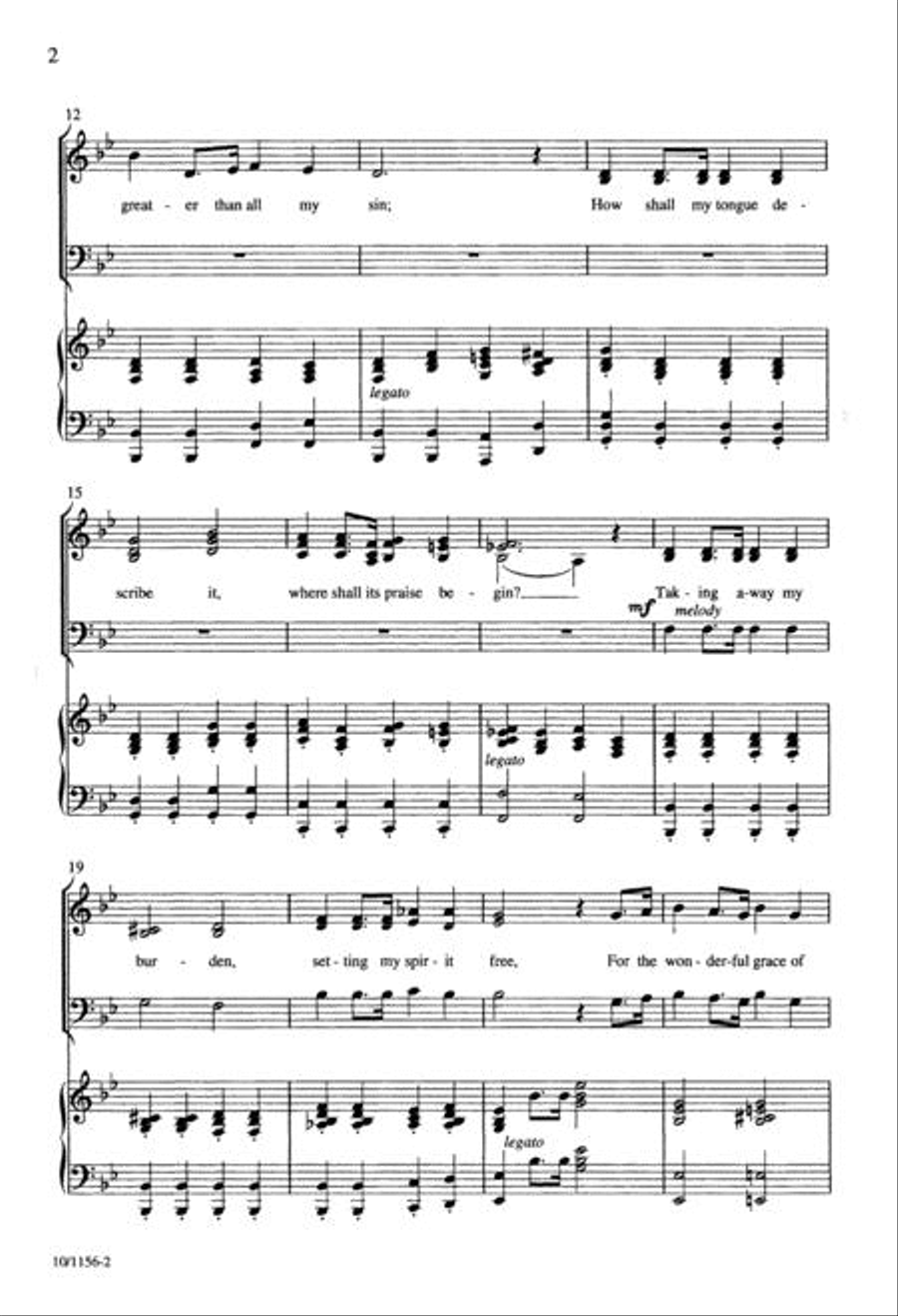 Wonderful Grace of Jesus Divisi scores gallery preview page 2