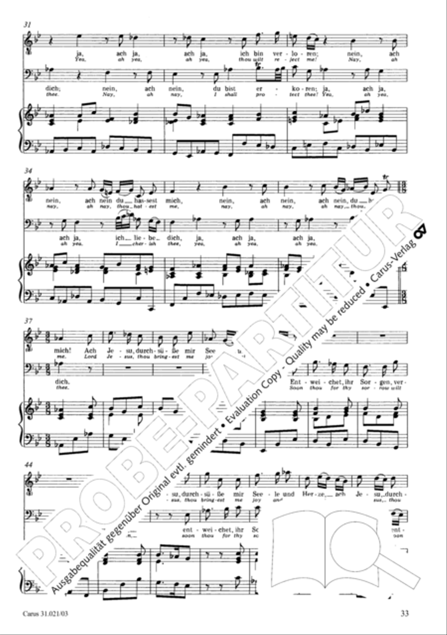 Lord my God, my heart and soul were sore distressed (Ich hatte viel Bekummernis) STB scores gallery preview page 34