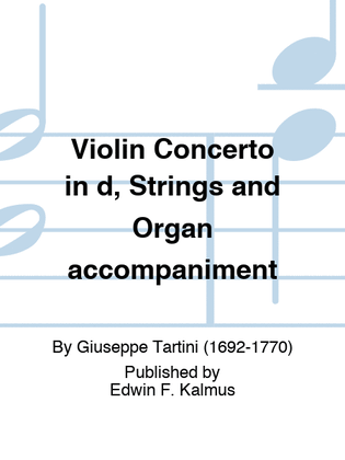 Violin Concerto in d, Strings and Organ accompaniment