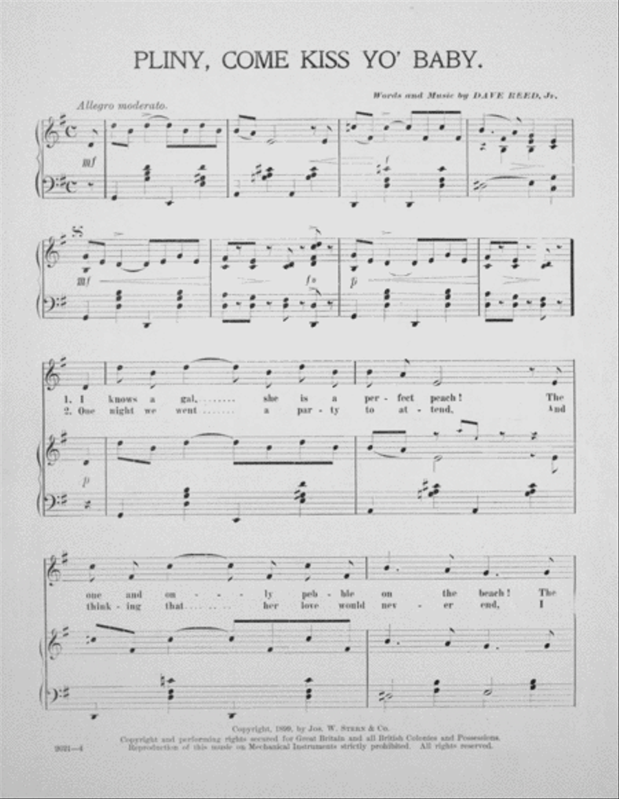 Pliny, Come Kiss Your Baby Voice scores gallery preview page 2