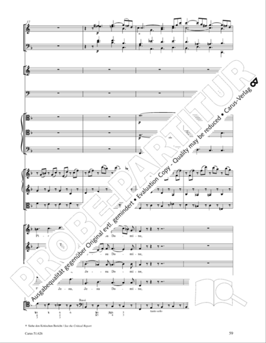Missa longa in C major (Missa longa in C) 4-Part scores gallery preview page 71