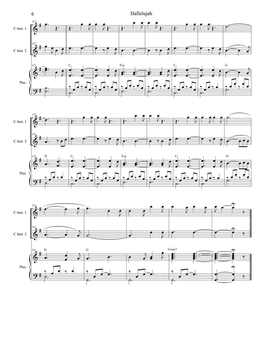 Hallelujah Flute scores gallery preview page 6