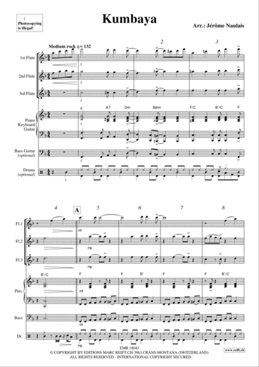 Kumbaya Flute scores gallery preview page 3