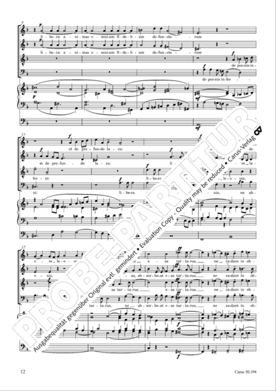Requiem in D minor 4-Part scores gallery preview page 13