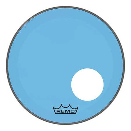 Bass, Powerstroke 3, Colortone, 18“ Diameter, Blue, 5” Offset Hole
