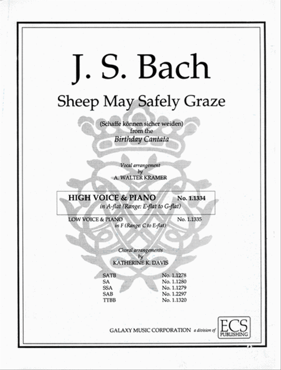 Sheep May Safely Graze High Voice scores gallery preview page 1