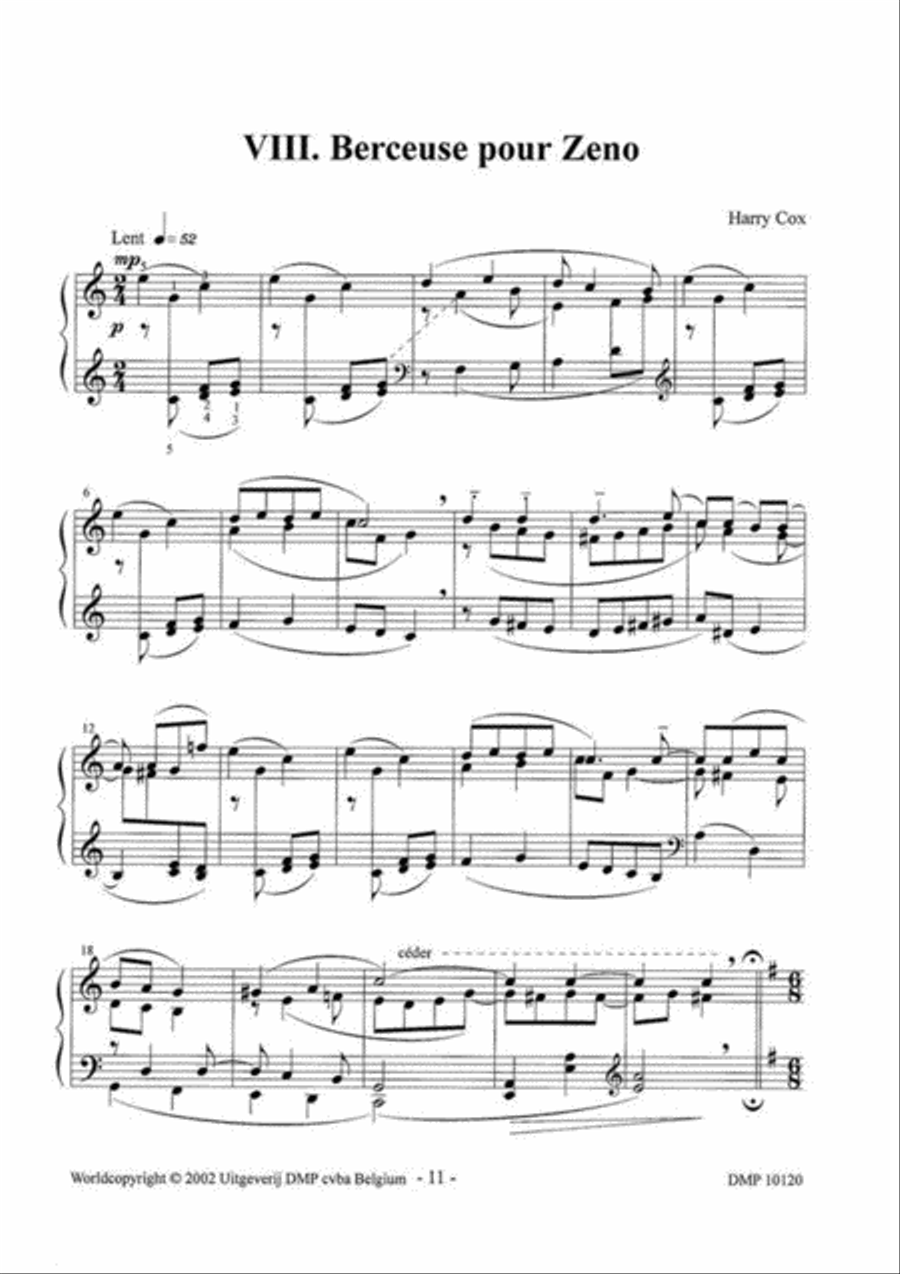 Au Berceau Piano Solo scores gallery preview page 4