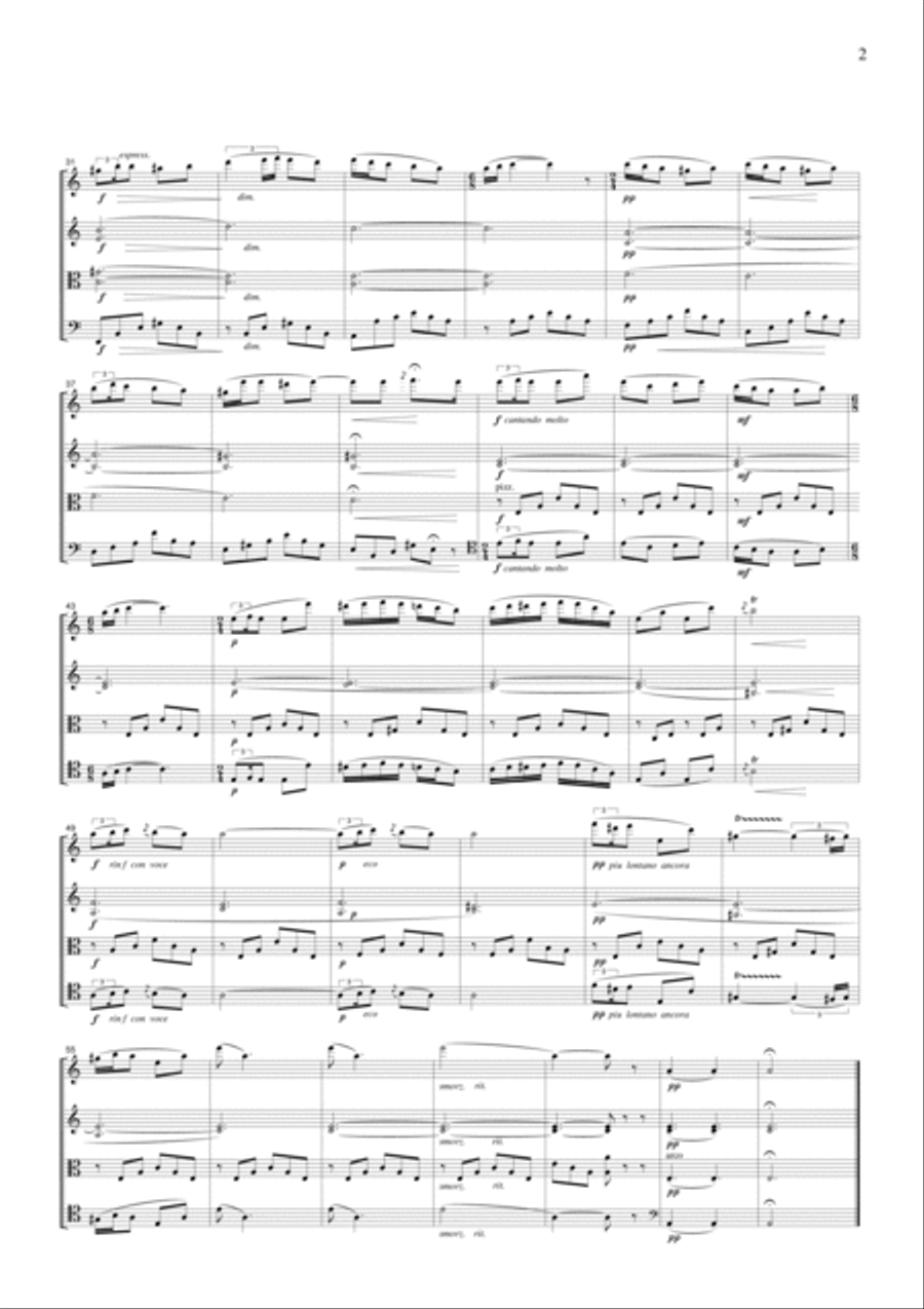 Ferrari Jewels of the Madonna, for string quartet, CF001 String Quartet scores gallery preview page 2