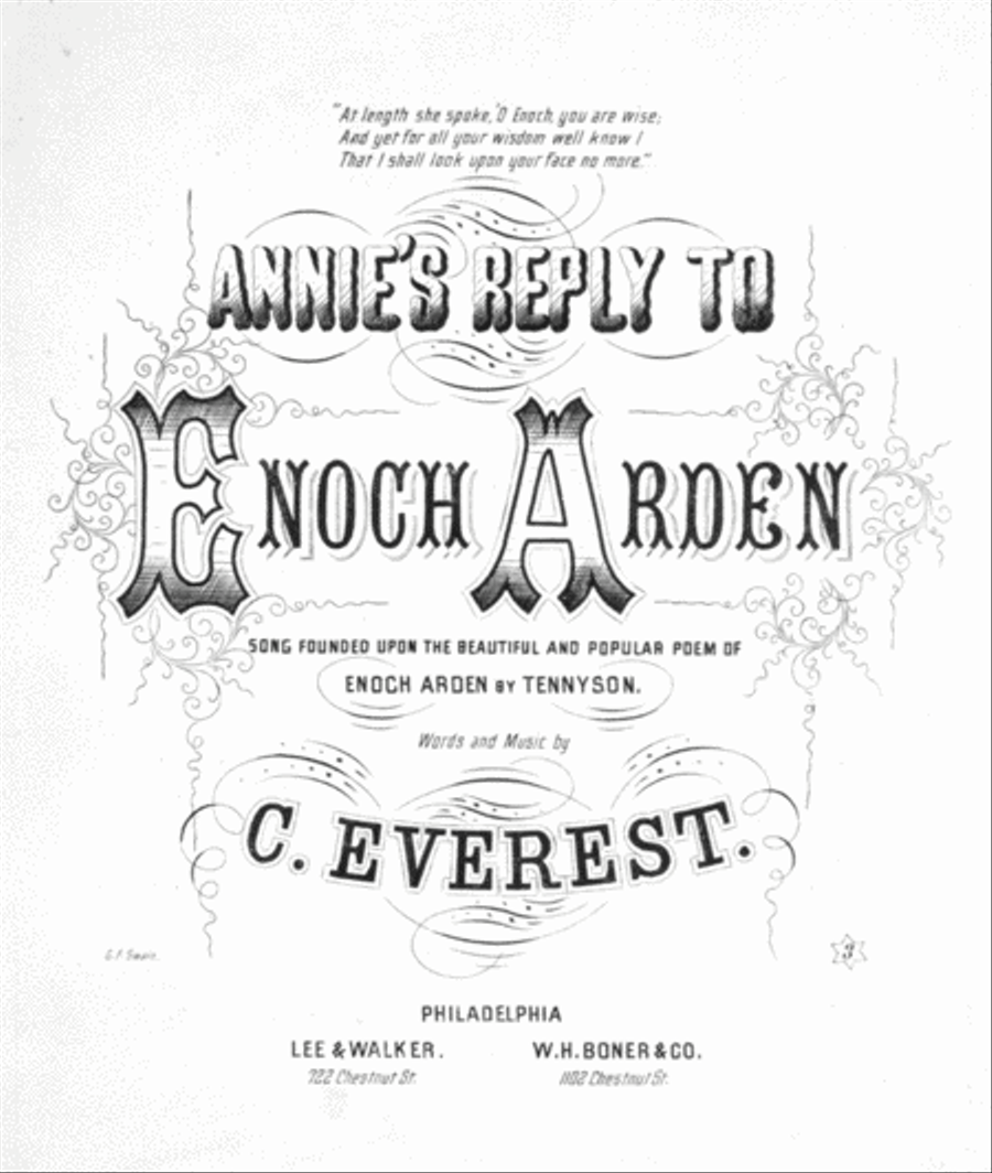 Annie's Reply to Enoch Arden