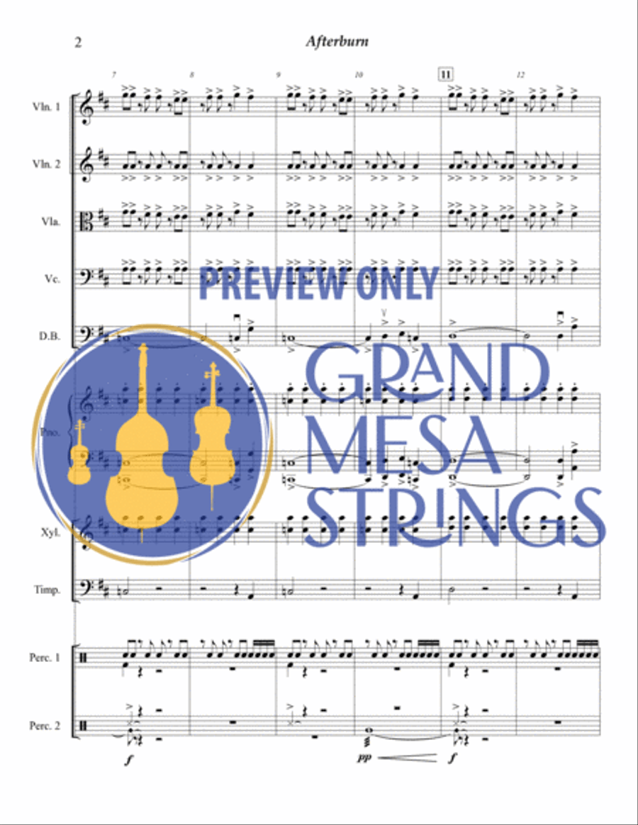 Afterburn for Strings & Percussion String Orchestra scores gallery preview page 3