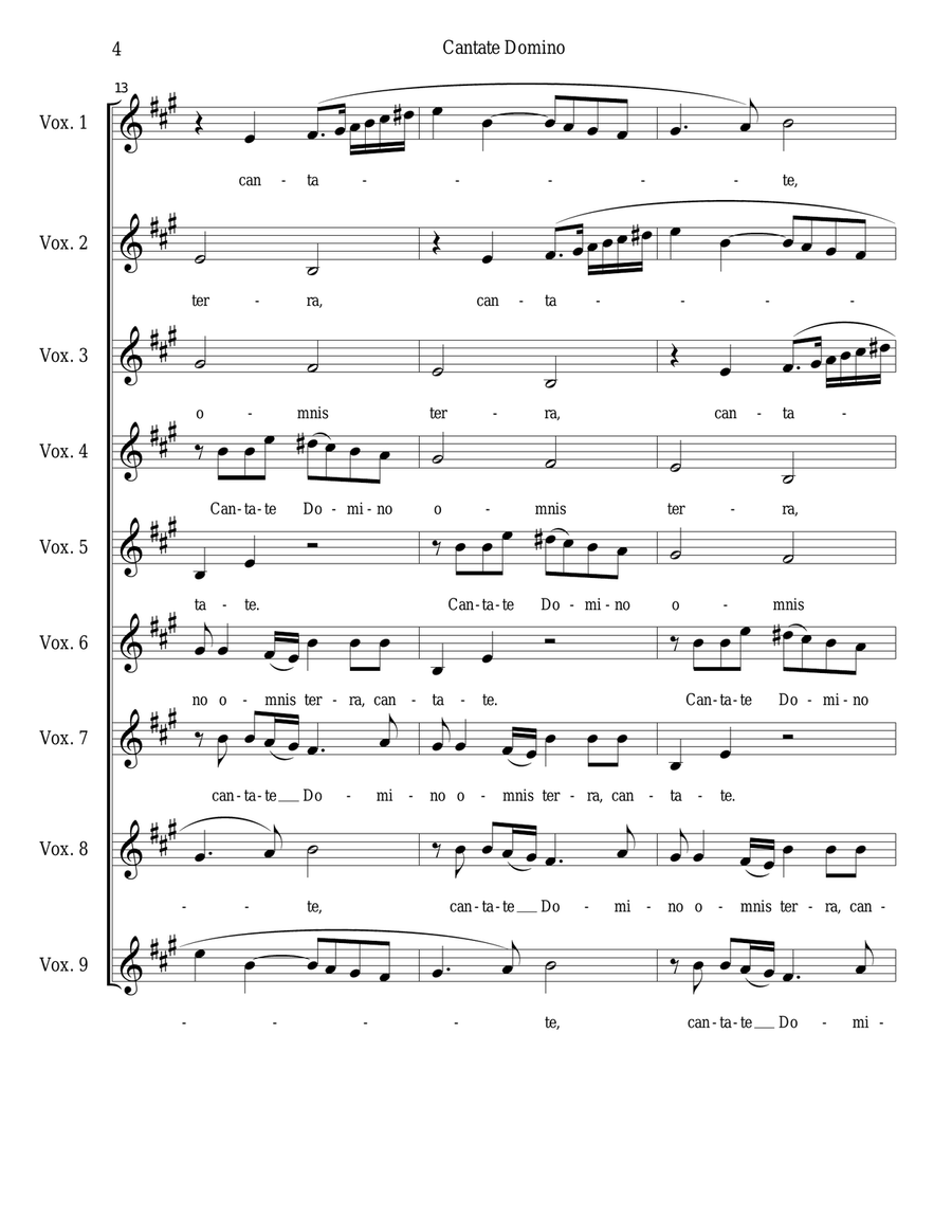 Cantate Domino Cantate Domino Choir scores gallery preview page 4