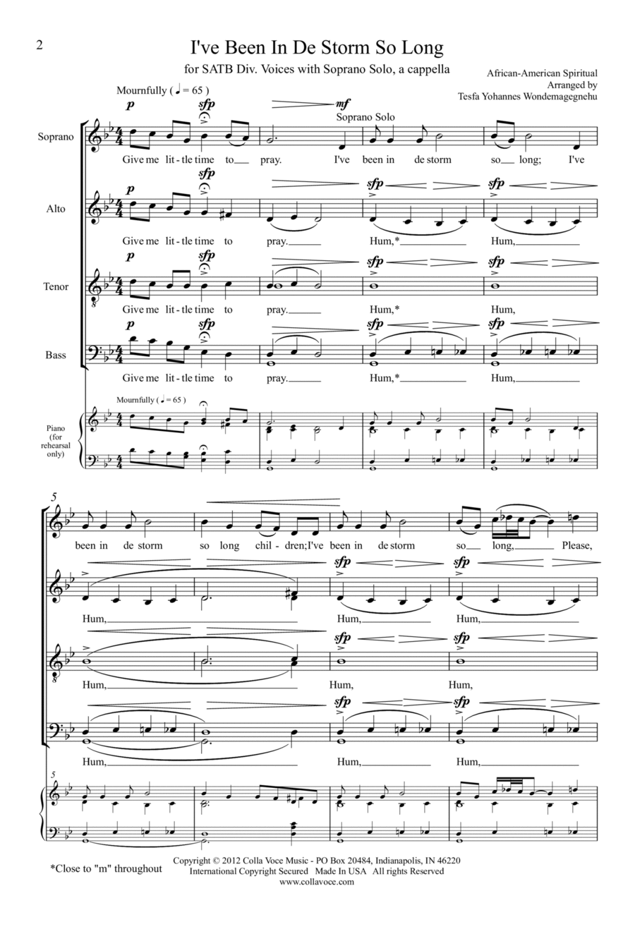 I've Been In De Storm So Long Divisi scores gallery preview page 1