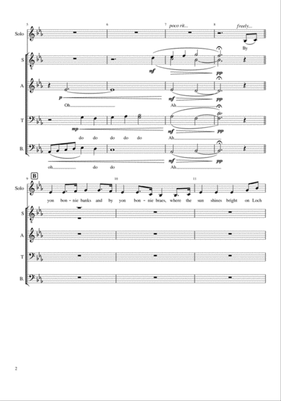 Loch Lomond (SATB) 4-Part scores gallery preview page 2