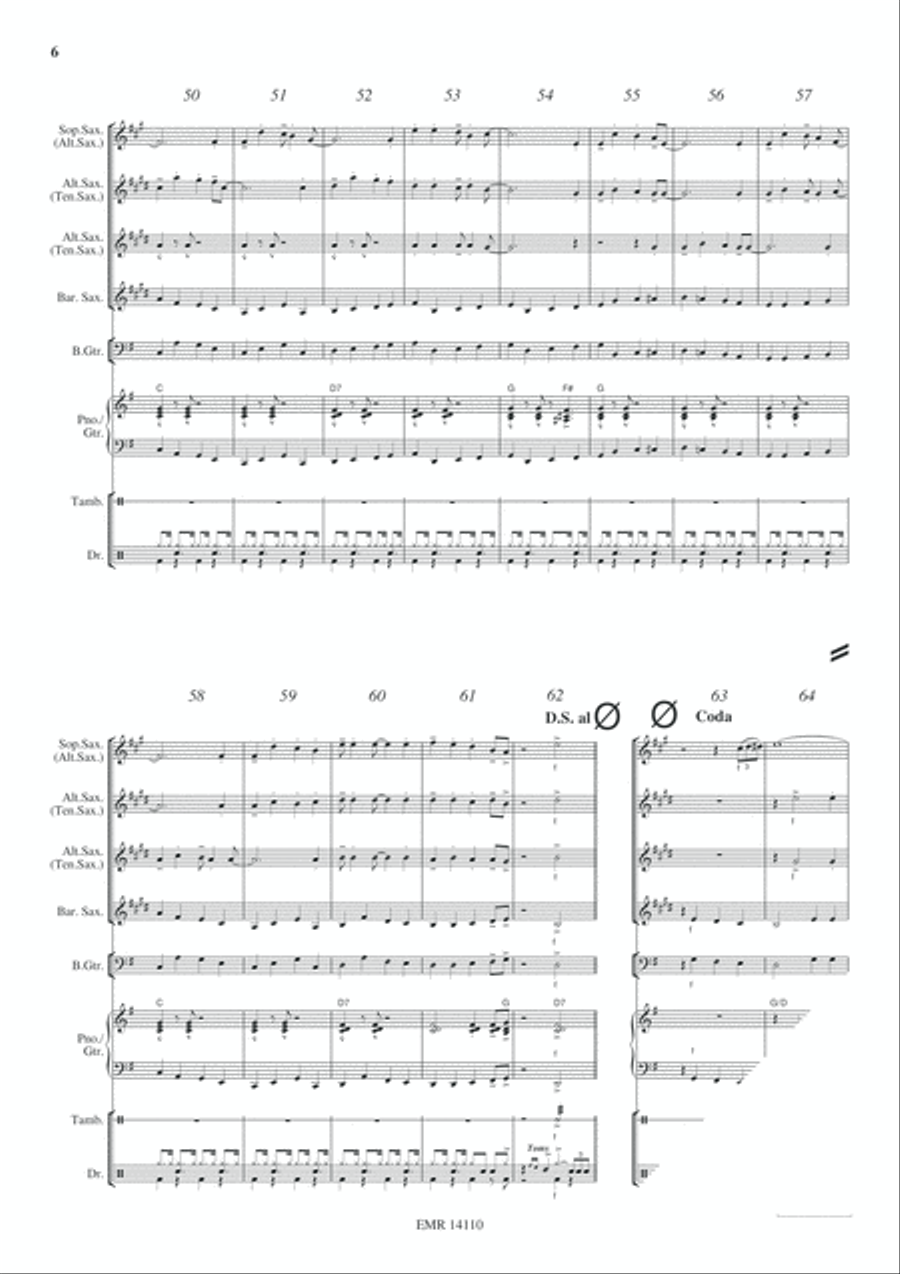 Swingle Bells Saxophone Quartet scores gallery preview page 7