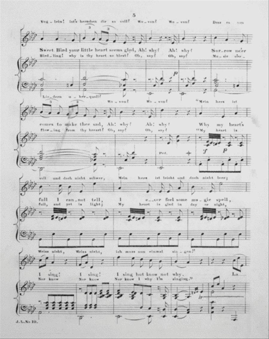 Jenny Lind's Bird Song. Swedish Song Voice scores gallery preview page 4