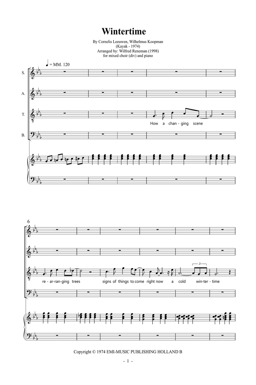 Wintertime Divisi scores gallery preview page 1