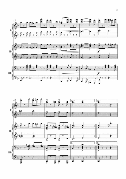 Liberty Bell March arranged for piano 6 hands image number null
