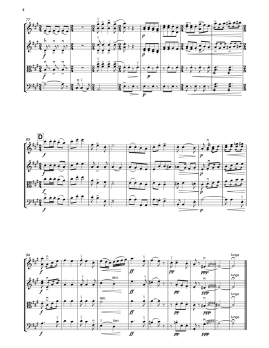 IAN BUTTERWORTH L'il Lisa Jane for string quartet String Quartet scores gallery preview page 3
