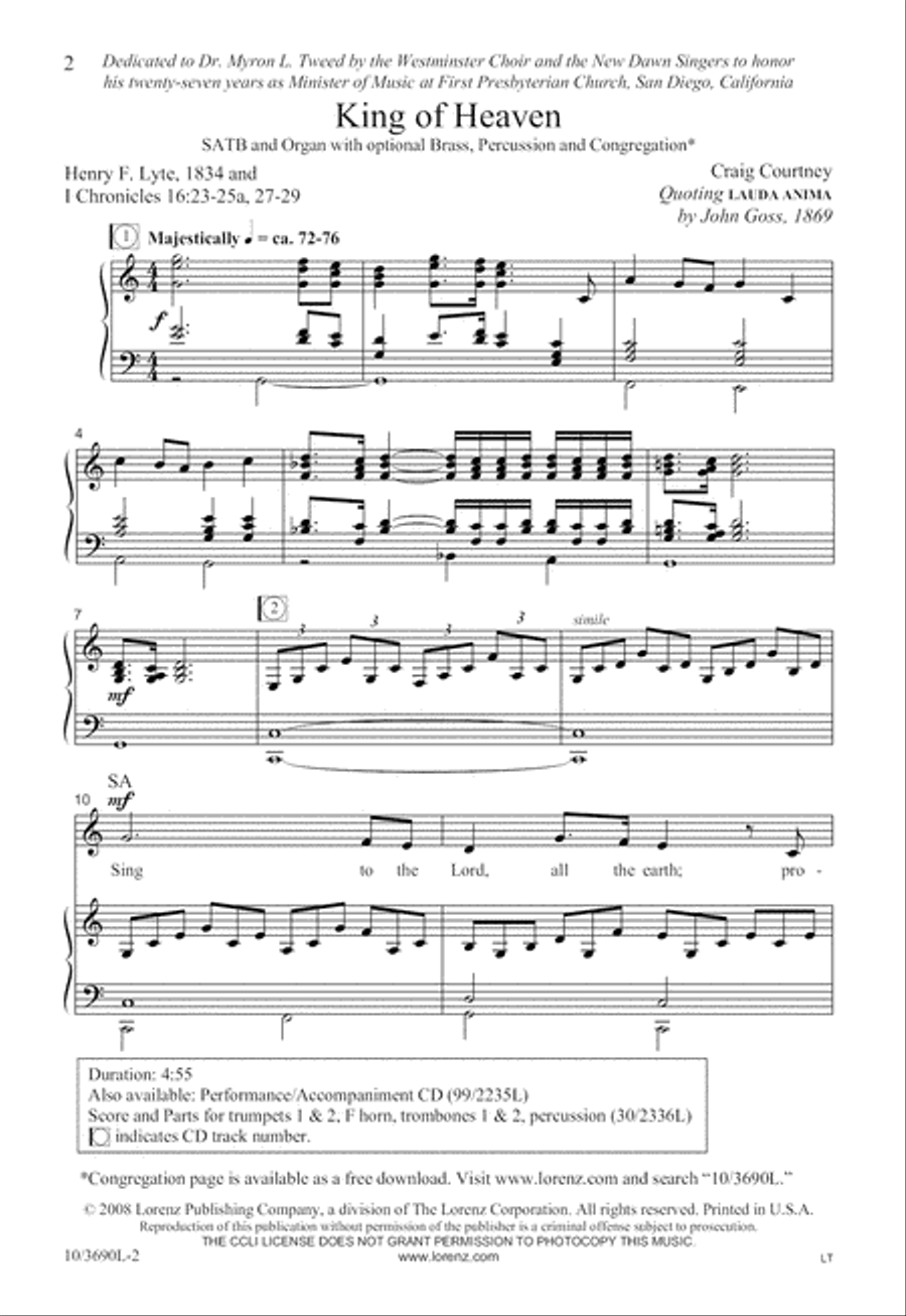 King of Heaven 4-Part scores gallery preview page 2