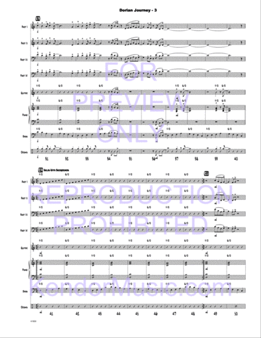 Dorian Journey Dorian Journey Jazz Ensemble scores gallery preview page 4