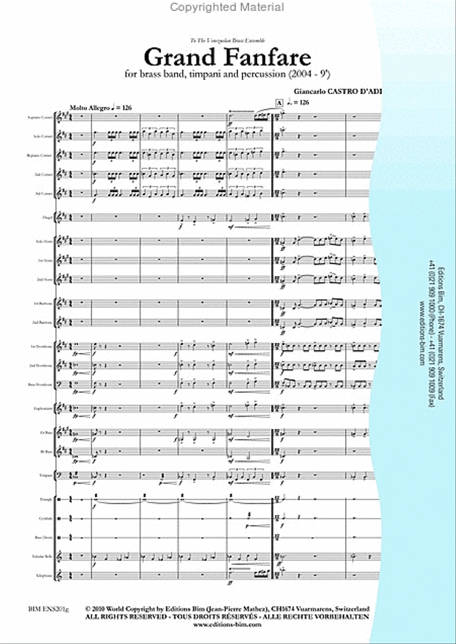 Grand Fanfare Brass Band scores gallery preview page 2