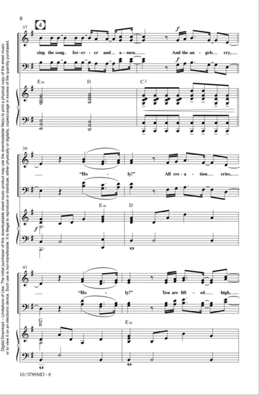Holy Forever 4-Part scores gallery preview page 8