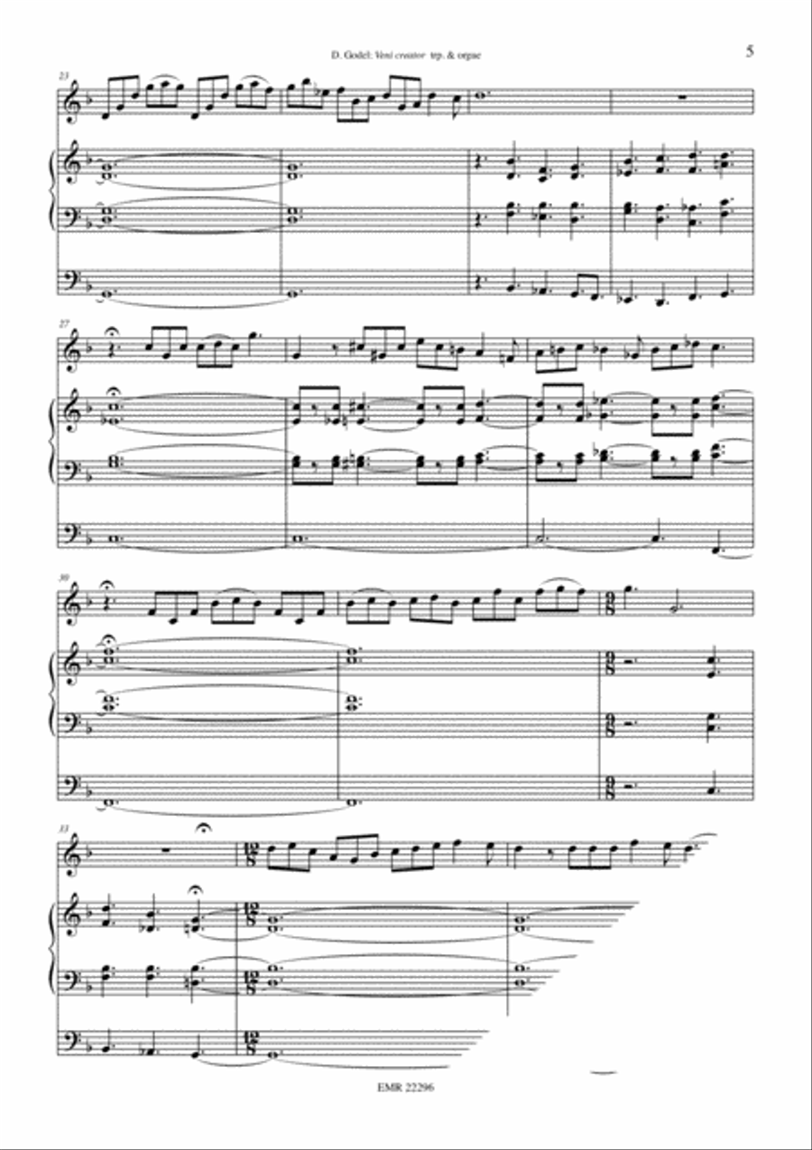 Veni Creator Trumpet scores gallery preview page 5
