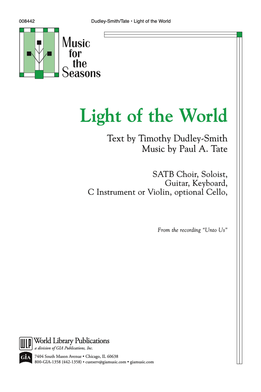 Light of the World 4-Part scores gallery preview page 1