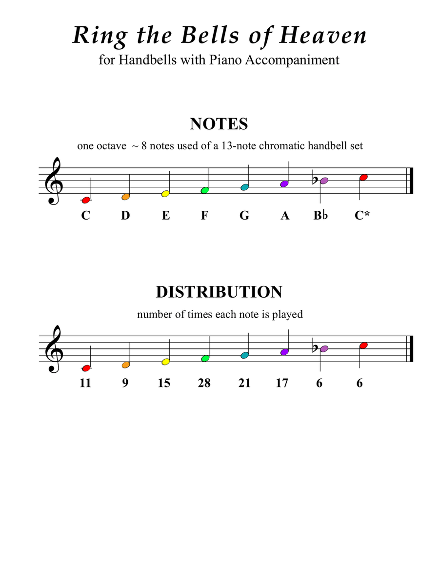 Ring the Bells of Heaven (for One Octave Handbell Choir with Piano accompaniment) image number null