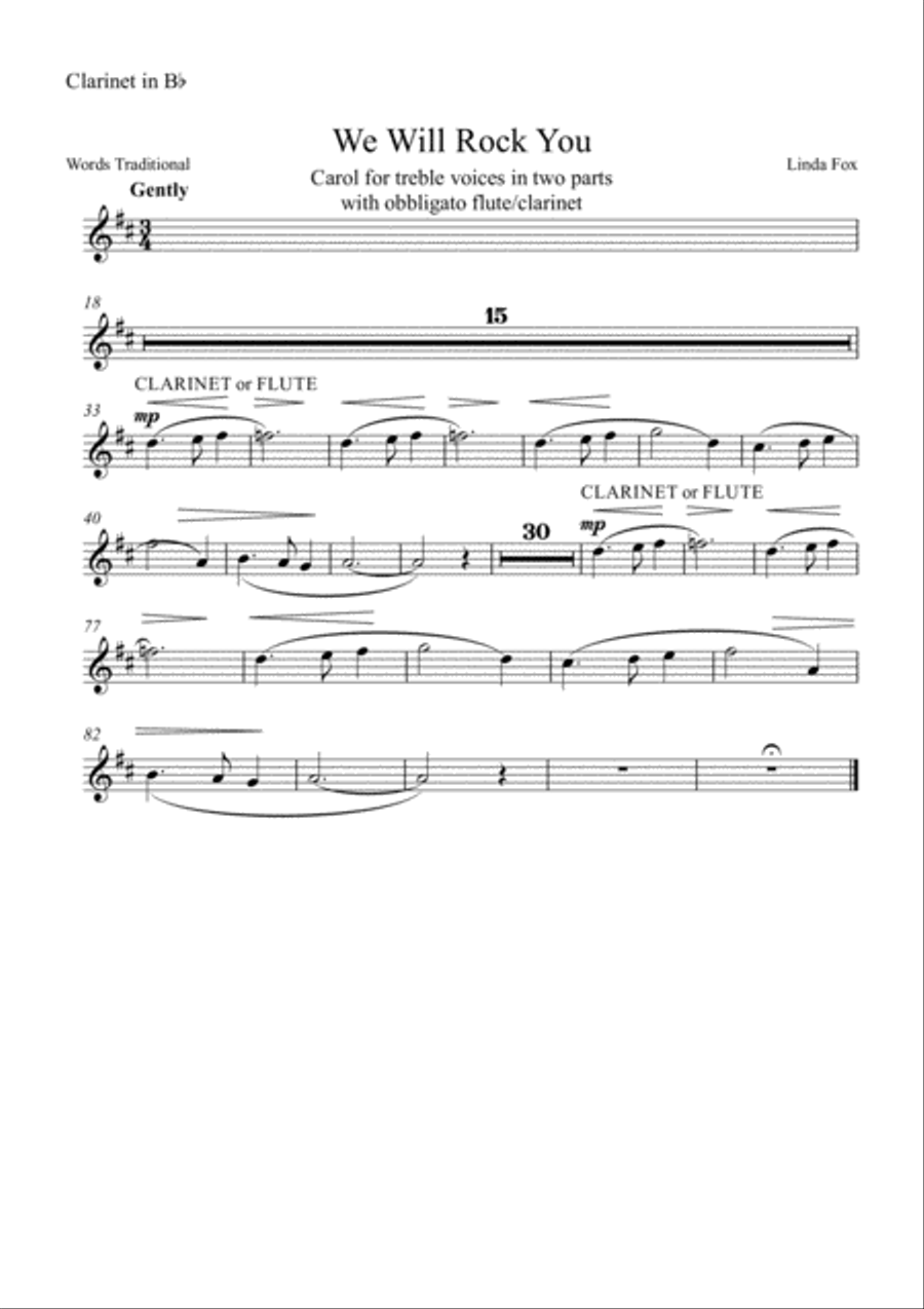 We Will Rock You (Little Jesus Sweetly Sleep) SA scores gallery preview page 6