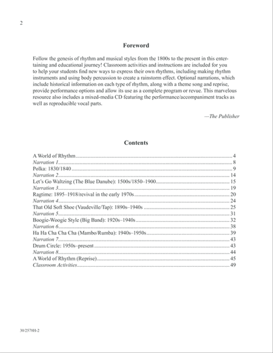 The World of Rhythm Unison Choir scores gallery preview page 3