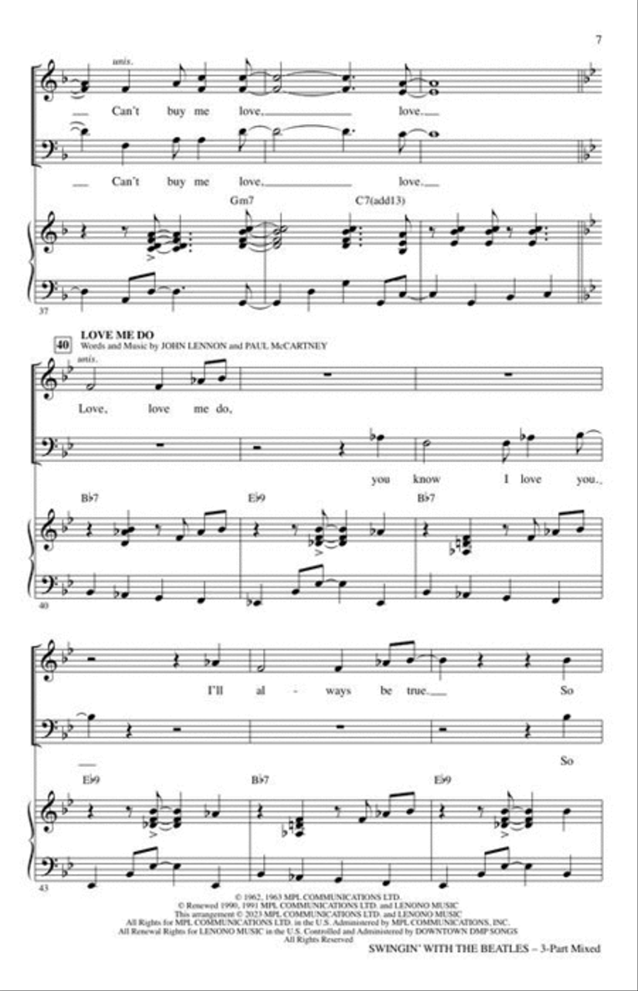<br>Sheet music extract