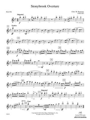 Stonybrook Overture: Flute